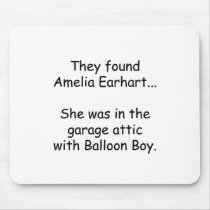 Amelia Earhart & Balloon Boy Mousepads