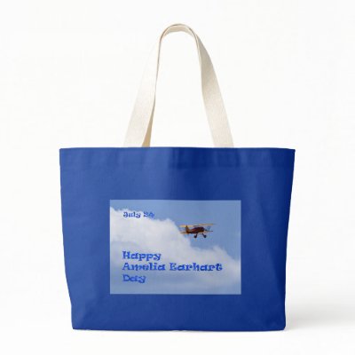 Amelia Earhart Day Tote July 24 Tote Bag by Everydays_A_Holiday