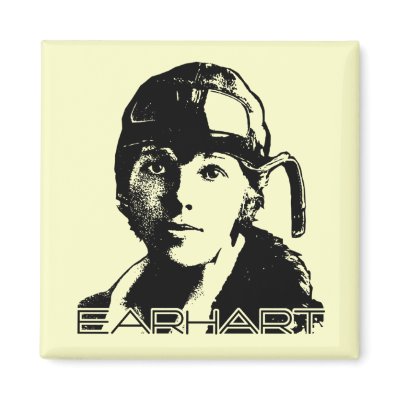 Amelia Earhart Fridge Magnet by wingprint