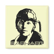 Amelia Earhart Fridge Magnet