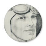 Amelia Earhart Refrigerator Magnets