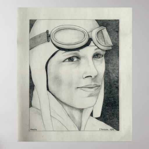 Amelia Earhart Print | Zazzle