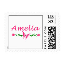 Amelia (Pink Butterfly) Postage