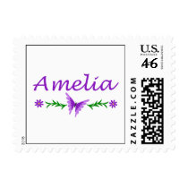 Amelia (Purple Butterfly) Stamps