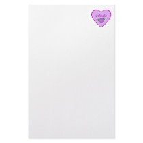 Amelia (purple heart) stationery paper