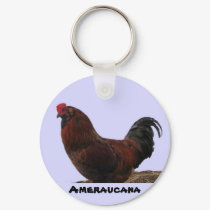 Ameraucana Rooster keychains