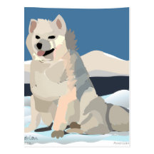 Amercan Eskimo - Just Chillin' Post Cards