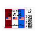 America 4th of July postage