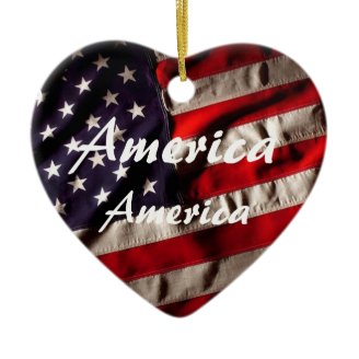 America, America God Shed His Grace on Thee Christmas Ornament