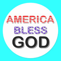 America Bless God stickers
