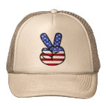 America cap signs V like victory Trucker Hat