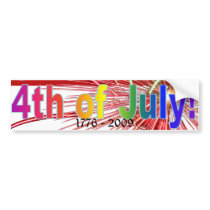 America Celebrates Flag Fireworks 4th of July bumper stickers