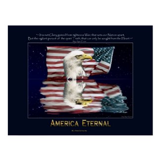 AMERICA, ETERNAL Patriotic Poster print