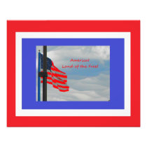 America Flag "Land of the Free" Photograph