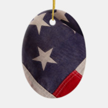 America flag oval ornament