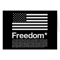 America: Freedom terms and conditions Greeting Card