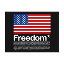 America: Freedom terms and conditions Postcards