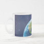 America Frosted Glass Mug