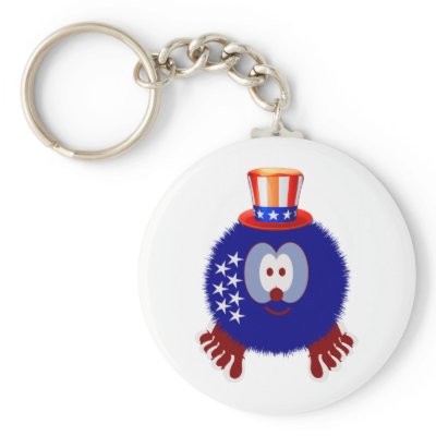 America Hat Pom Pom Pal Keychain by pompompals