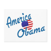 America 'Heart' Obama Postcard postcards