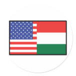 America Hungary Stickers