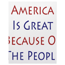 America Is Great Because Of The People letterhead
