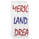 America Land Of Dreams Customized Rack Card