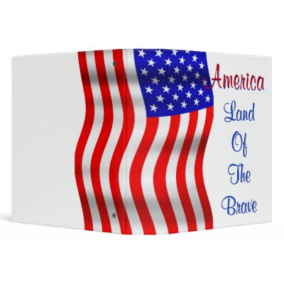 America Land Of The Brave Binder by mvdesigns