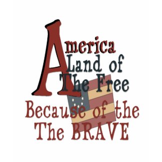 America - Land of the Free Because of the Brave shirt