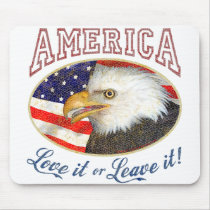 America Love It or Leave it (distressed) mousepads by rightleaning America Love It or Leave it (distressed) mousepads