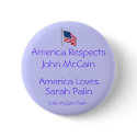 America Loves Sarah Palin Button