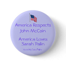 America Loves Sarah Palin Button