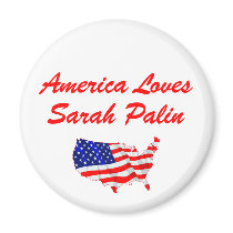 America Loves Sarah Palin Magnet by jhimages America Loves Sarah Palin Magnet