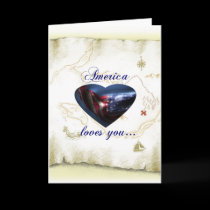 America Loves You-Valentine for Soldier cards