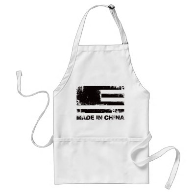 America Made in China - Black Aprons by visualnewbie