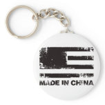 America Made in China - Black Keychain