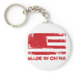 America Made in China - Red Keychains