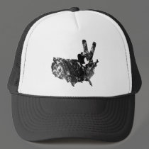 America Peace V Sign Dove, Grunge hats