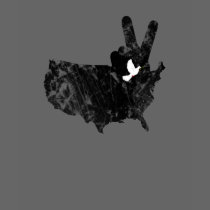 America Peace V Sign Dove, Grunge t-shirts