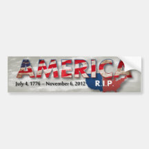 America: R.I.P. Bumper Sticker (grunge version)