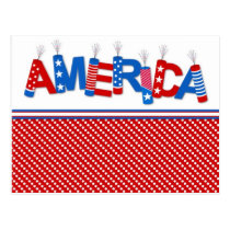 America Red Dot postcards