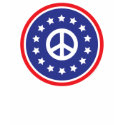 America Red, White, Blue Peace Sign t-shirts