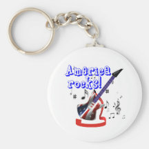 America Rocks Keychain