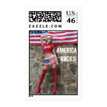 America Rocks! - Written on the Wall postage by RKPImages America Rocks! - Written on the Wall postage