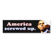 America screwed up bumper stickers