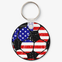 America Soccer Ball Keychain
