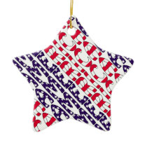 America Stars and Stripes Christmas Ornament