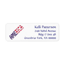America Stars and Stripes Custom Return Address Label