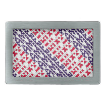America Stars and Stripes Rectangular Belt Buckle