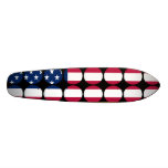 America Stylish Girly Chic Polka Dot American Flag Skate Decks